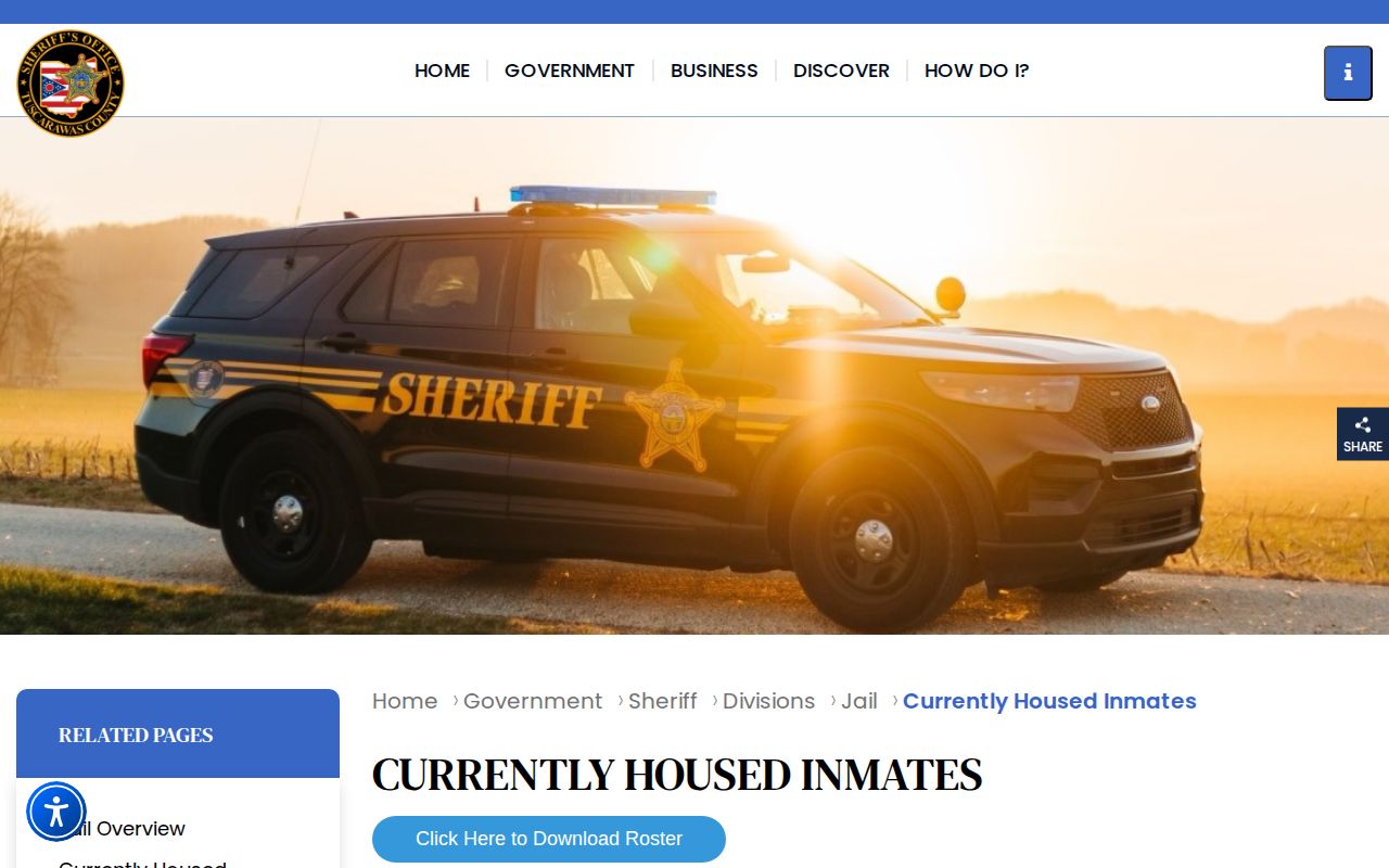 Tuscarawas County current-custody roster resource